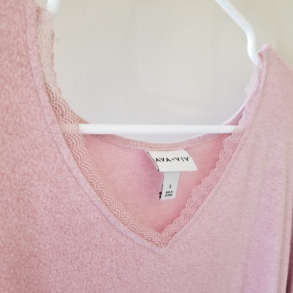Ava & Viv pink long sleeve pullover, NWOT - Picture 4 of 7